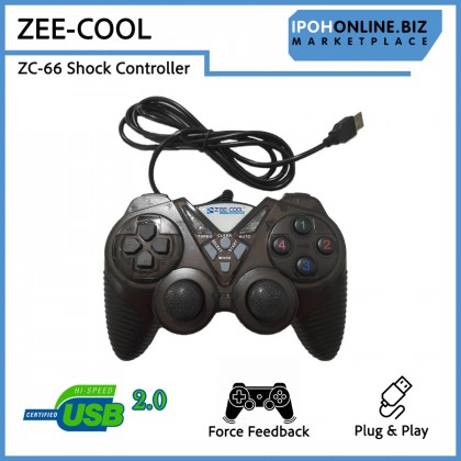 Zee-Cool ZC-66 USB Wired Single Shock Gamepad Controller for PC and Laptop Zee-Cool ZC-66 USB Wired Single Shock Gamepad Controller for PC and Laptop